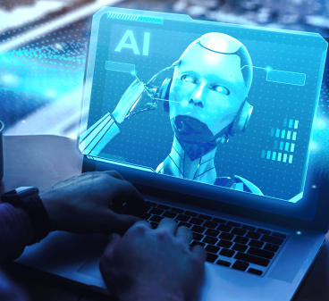 person using laptop using artificial intelligence generate images (1)